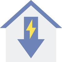 A house with a lightning bolt on the roof vector