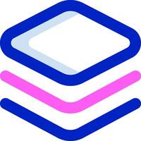The logo for the company, which is made up of three stacked squares vector