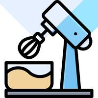 A mixer is being used to mix ingredients vector
