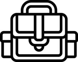 A black and white outline of a bag vector