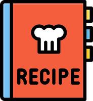 A recipe book with a chef hat on it vector
