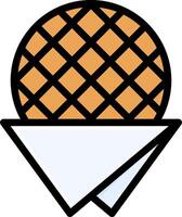 A waffle with a white napkin on top vector