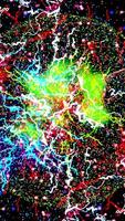 Abstract endless explosion of energy spheres with millions of impulses on black background, seamless loop. Animation. Energetic charges of bright colors. video