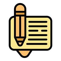 Yellow pencil taking notes on notepad with lines for writing vector