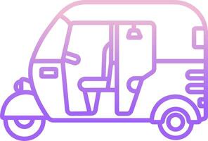 A tuk tuk icon with a purple background vector