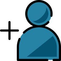 A person with a plus sign on their head vector