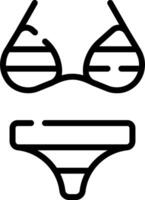 A bikini with a line drawn on it vector