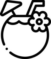 A black and white image of a drink with a straw vector