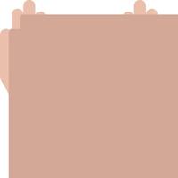 Hands holding a blank sheet of paper vector