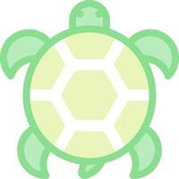 A turtle with a green shell and white background vector
