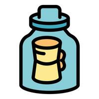 Message in a bottle floating on the ocean waves of time vector