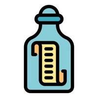 Message in a bottle with cork representing communication and hopes vector