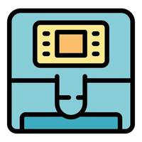 Modern water purifier icon showing water filtration system vector