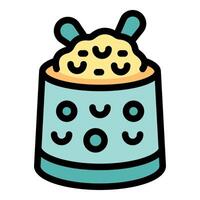 Smart speaker voice assistant listening for commands icon vector