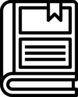 A black and white icon of a book vector