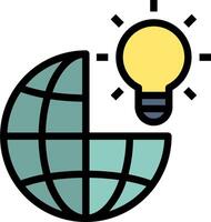 A globe with a light bulb and a globe vector
