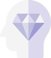 A person's head with a diamond in it vector