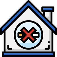 A house with a cigarette in the middle of it vector