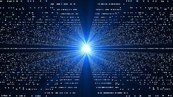 An abstract portal of particles. Digital data flow. Technological background. Abstract animation. video