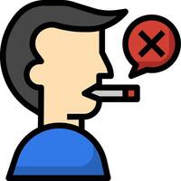 A man with a cigarette in his mouth and a speech bubble vector