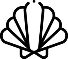 A black and white shell with a bow vector