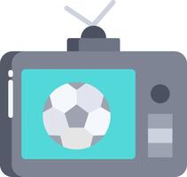 A television with a soccer ball on it vector