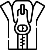 A black and white illustration of a zipper vector