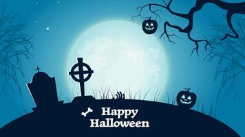 The Witching Hour Has Arrived Happy Halloween with 4k Flat Animation video