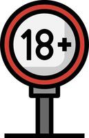 A speed limit sign with the number 18 and the number 18 vector