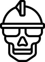 A skull with glasses and a hat vector