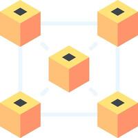 A group of orange cubes with a black square in the middle vector
