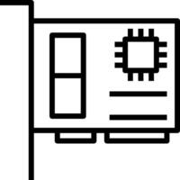 A computer monitor with a computer chip on it vector