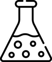 A black and white illustration of a flask vector