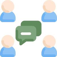 A group of people with a chat bubble vector