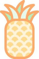 A pineapple with a green and yellow background vector