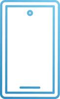 A tablet computer with a blue border vector