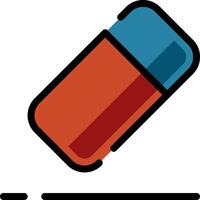 A pill with a red and blue cap vector