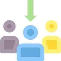 A group of people with an arrow pointing up vector