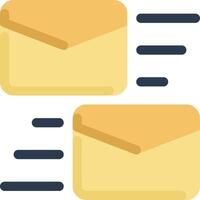 Two envelopes with a yellow envelope on top vector