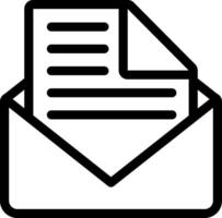 Email icon with a paper document inside vector