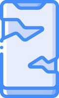 A blue and white icon of a file vector