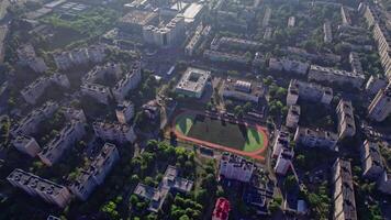 Small city stadium for soccer video