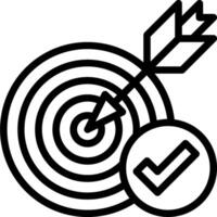 Target and arrow icon illustration vector