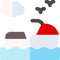 A jet ski is floating in the water vector
