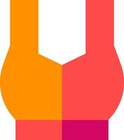 A pink and orange logo with a heart shape vector