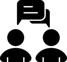Two people are talking with speech bubbles above them vector