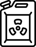 A gas can with a radioactive symbol on it vector