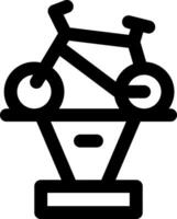 A bicycle on a scale with a black outline vector