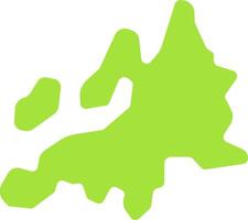 A green outline of a lake vector