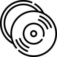 A black and white image of a record vector